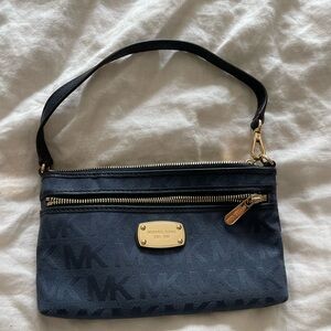 Michael Kors navy blue wristlet